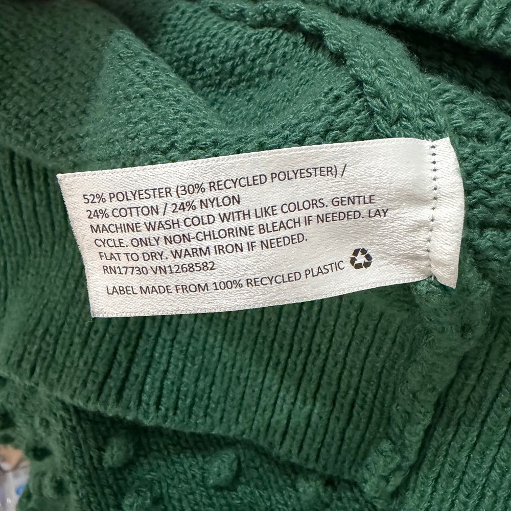 Lego x Target Forest Green Popcorn Knit Bobble Sweater Mens Large Crewneck - Picture 7 of 7